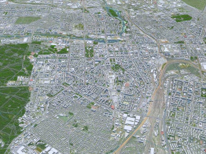 Chelyabinsk city Russia 70km 3D Model