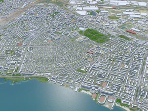 Chelyabinsk city Russia 70km 3D Model