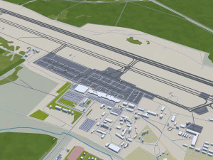 Chelyabinsk city Russia 70km 3D Model