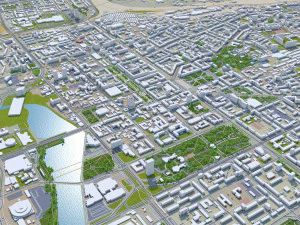 Chelyabinsk city Russia 70km 3D Model