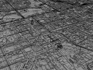 Chelyabinsk city Russia 70km 3D Model