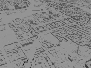 Chelyabinsk city Russia 70km 3D Model