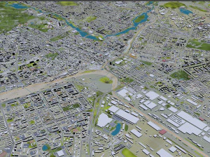 Chelyabinsk city Russia 70km 3D Model