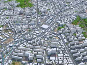 Cheonan city South Korea 50km 3D 모델