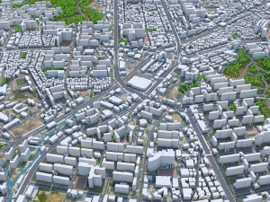 Citt&agrave; di Cheonan Corea del Sud 50 km Modello 3D