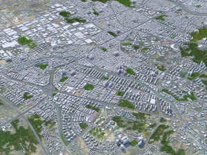 Cheongju city South Korea 30km Modello 3D