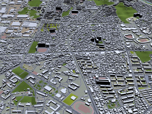 Cheongju city South Korea 30km Modello 3D