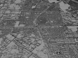 Cheongju city South Korea 30km Modello 3D