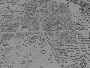 Cheongju city South Korea 30km Modello 3D