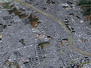 Cheongju city South Korea 30km Modello 3D