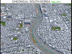 Cheongju city South Korea 30km 3D 模型