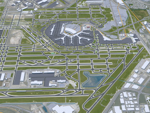 Chicago city Illinois USA 70km Modello 3D