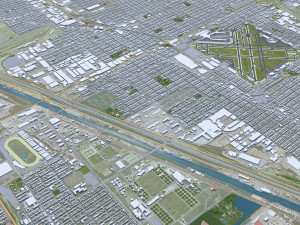 Chicago city Illinois USA 70km Modello 3D