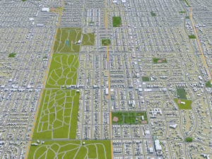Chicago city Illinois USA 70km Modello 3D
