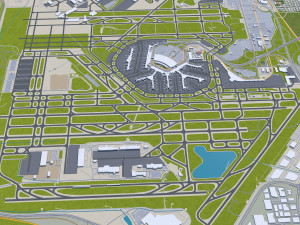 Chicago city Illinois USA 70km Modello 3D