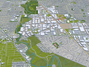 Chicago city Illinois USA 70km Modello 3D