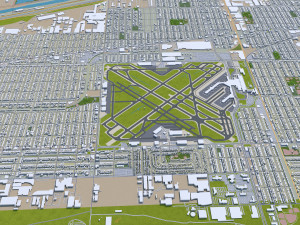 Chicago city Illinois USA 70km Modello 3D