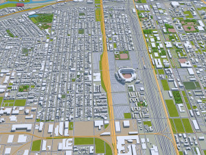 Chicago city Illinois USA 70km Modello 3D