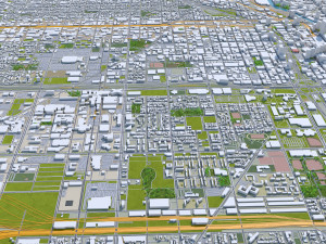 Chicago city Illinois USA 70km Modello 3D
