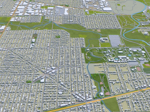 Chicago city Illinois USA 70km Modello 3D