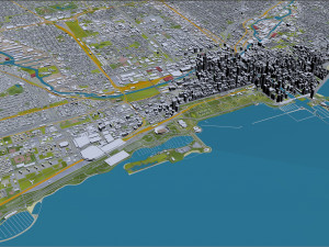 Chicago city Illinois USA 70km Modello 3D