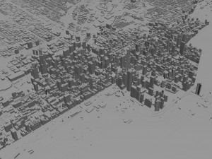 Chicago city Illinois USA 70km Modello 3D
