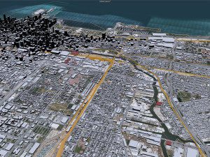 Chicago city Illinois USA 70km Modello 3D