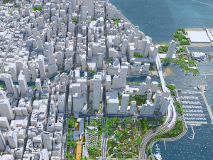 Chicago city Illinois USA 70km Modello 3D