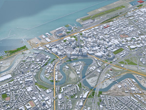 Cleveland city Ohio USA 40km Modèle 3D