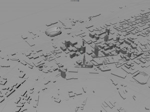 Cleveland city Ohio USA 40km Modèle 3D