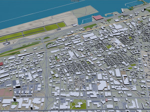 Cleveland city Ohio USA 40km Modèle 3D
