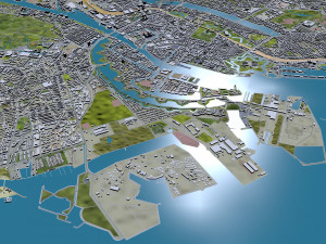 Copenhagen city Denmark 30km 3D Модель