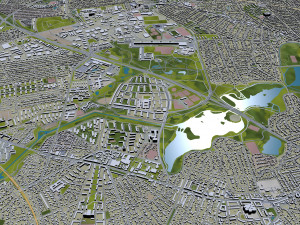 Copenhagen city Denmark 30km 3D Модель