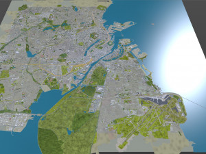 Copenhagen city Denmark 30km 3D Модель