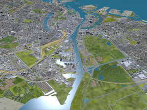 Copenhagen city Denmark 30km 3D Модель