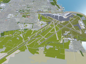 Copenhagen city Denmark 30km 3D Модель