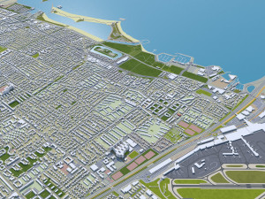 Copenhagen city Denmark 30km 3D Модель