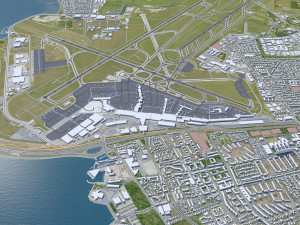 Copenhagen city Denmark 30km 3D Модель