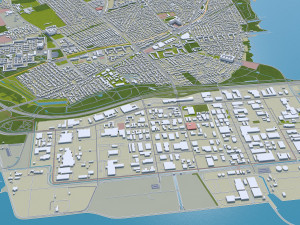 Copenhagen city Denmark 30km 3D Модель