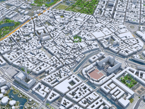Copenhagen city Denmark 30km 3D Модель