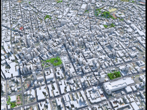 Curitiba city Brazil 50km 3D Model