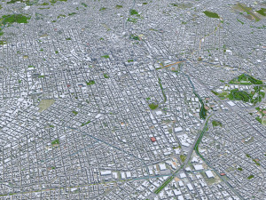 Curitiba city Brazil 50km 3D Model