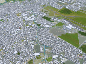 Curitiba city Brazil 50km 3D Model