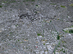 Curitiba city Brazil 50km 3D Model