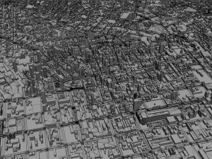 Curitiba city Brazil 50km 3D Model