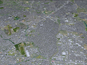 Curitiba city Brazil 50km 3D Model