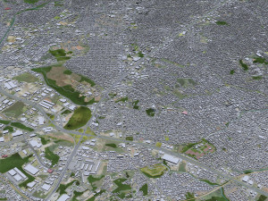 Curitiba city Brazil 50km 3D Model