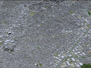 Curitiba city Brazil 50km 3D Model
