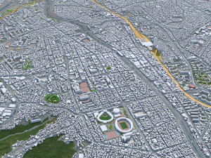 Daejeon city South Korea 50km Model 3D