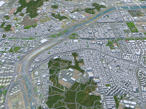 Daejeon city South Korea 50km Model 3D
